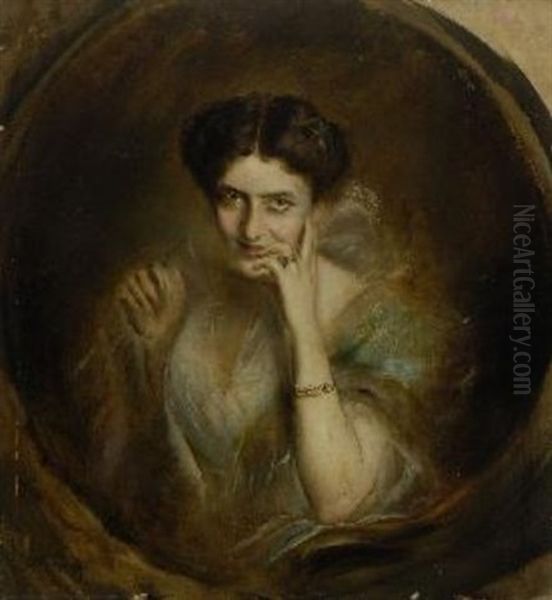 Mary Victoria Lady Curzon Of Kedleston Oil Painting by Lenbach Franz Von