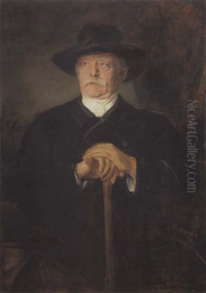Bildnis Otto Furst Von Bismarck Oil Painting by Franz Seraph von Lenbach