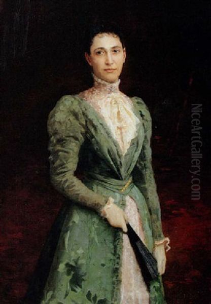 Portrait Of Elizabeth Gardner Bouguereau Oil Painting by Charles Amable Lenoir