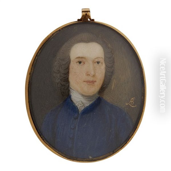 Portrait Miniature Of A Gentleman Oil Painting by Bernard Lens III