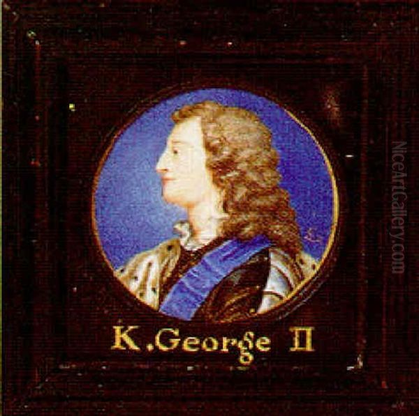 King George Ii Oil Painting by Bernard Lens III