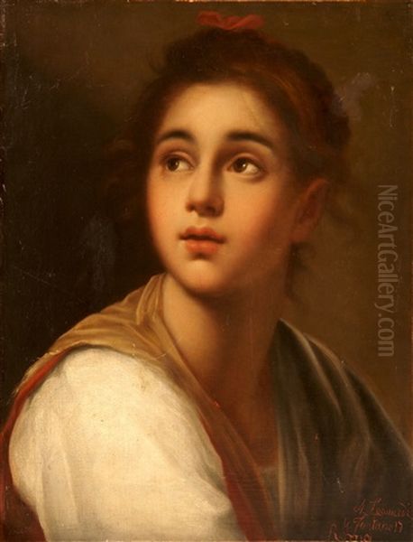 Retrato De Joven Oil Painting by Achille Leonardi