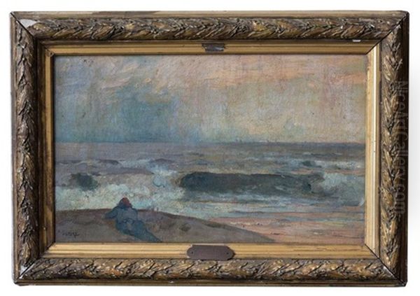 Les Grandes Lames Oil Painting by Auguste Louis Lepere