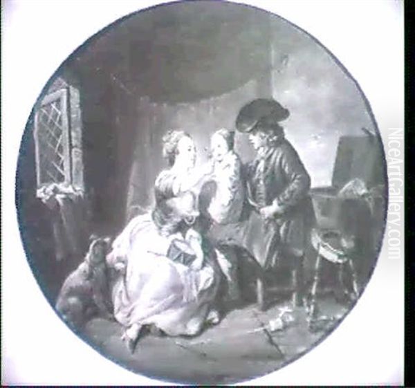 Les Joies De La Famille Oil Painting by Nicolas Bernard Lepicie