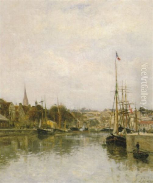 Caen, Le Bassin De Saint-pierre Oil Painting by Stanislas Lepine