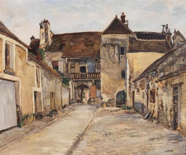 Cour De Ferme Oil Painting by Marcel Francois Leprin