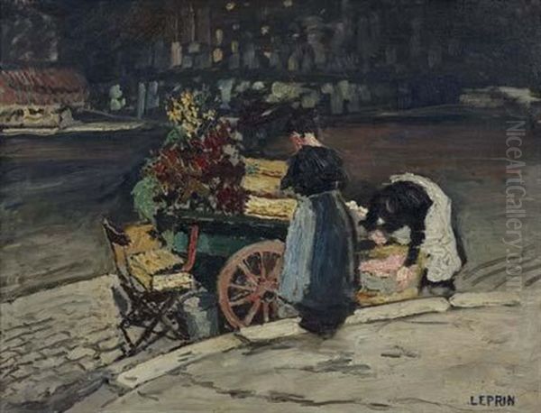 Marchande Des Quatre Saisons Oil Painting by Marcel Leprin