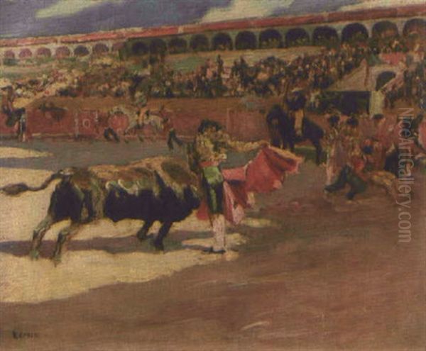 Corrida Oil Painting by Marcel Leprin