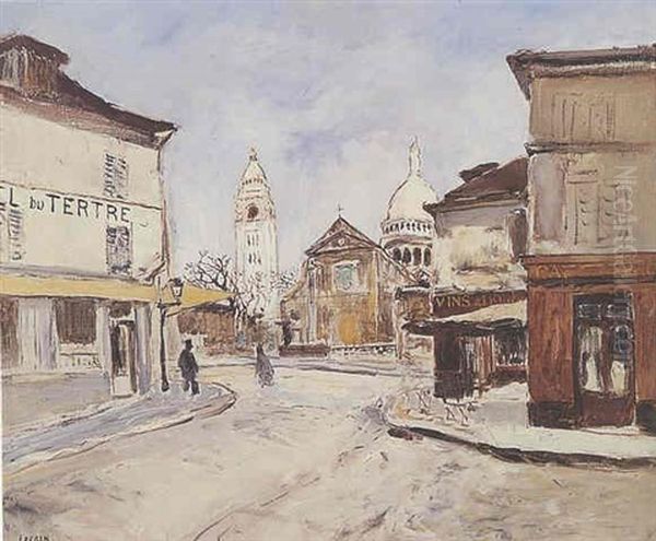 Montmartre, L'eglise Saint-pierre Oil Painting by Marcel Francois Leprin