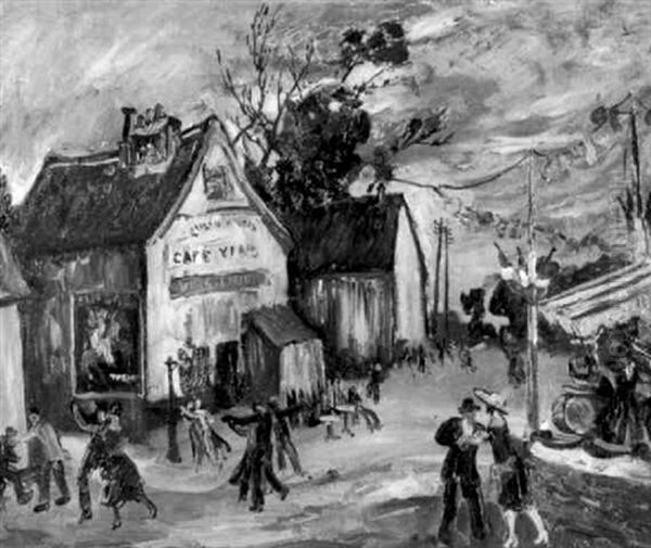 Bal, Le 14 Juillet Oil Painting by Marcel Francois Leprin