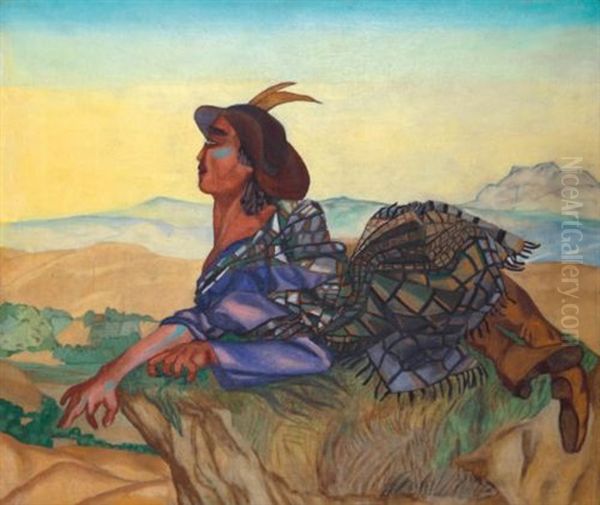 Sphinx Oil Painting by Nadezhda Vladim Irovna Lermontova
