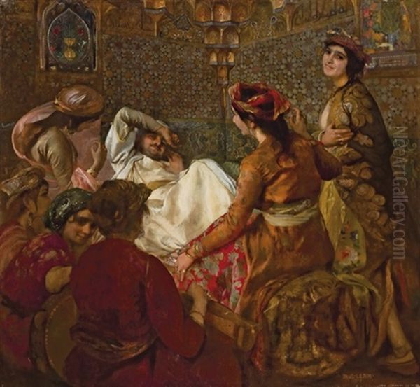 In The Harem Oil Painting by Paul Alexandre Alfred Leroy