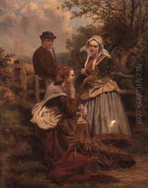 The Gleaners Oil Painting by George Dunlop Leslie