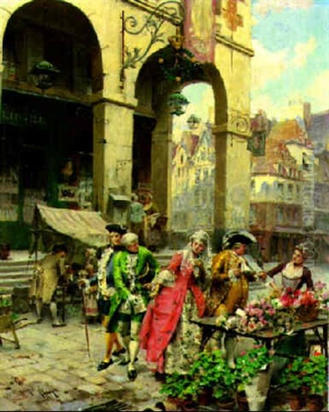 The Secret Rendez-vous Oil Painting by Henri Victor Lesur
