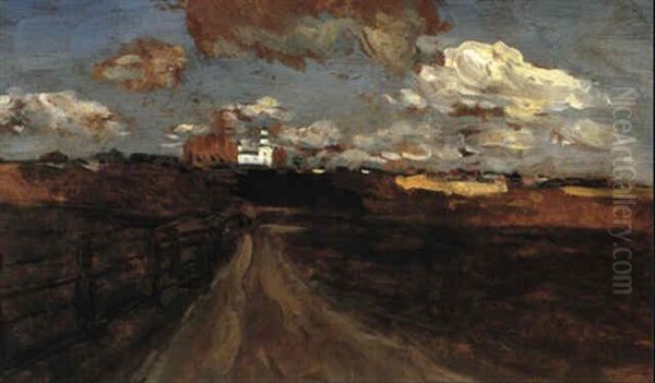 A Country Road Oil Painting by Isaak Levitan
