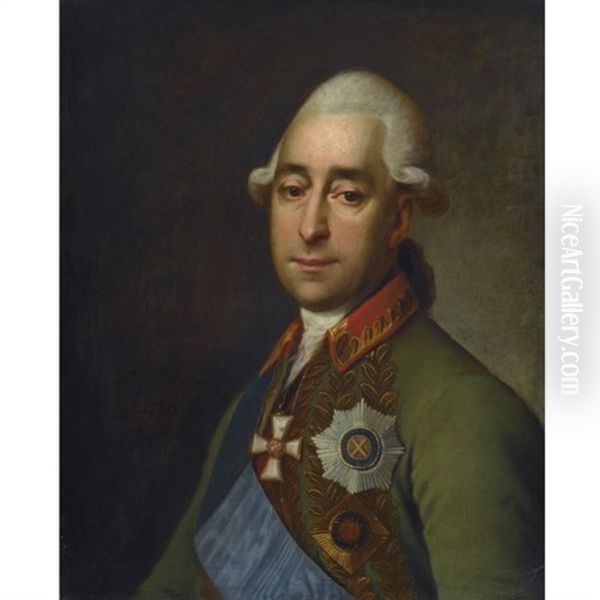 Portrait Of Prince Alexander Prozorovsky Oil Painting by Dimitri Gregoriovitch Levitsky