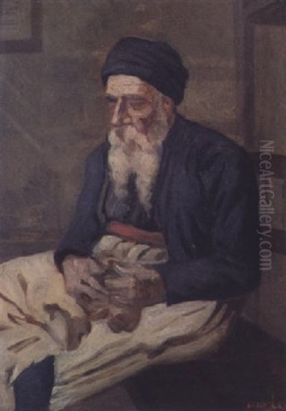 Le Rabbin Oil Painting by Alphonse Jacques (Said) Levy