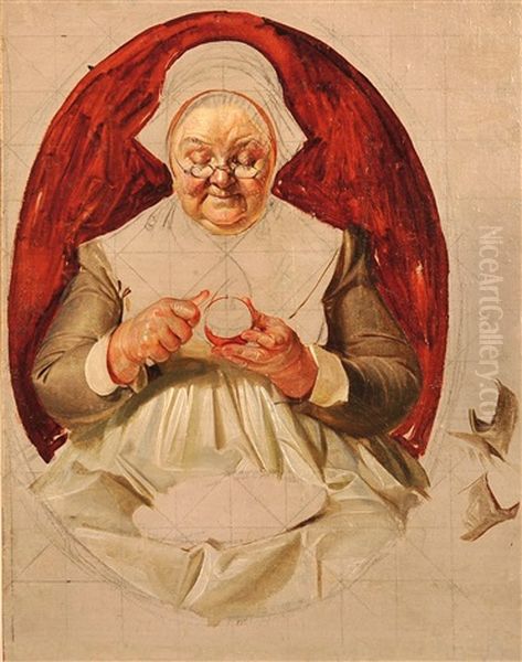 Madchenbildnis Mit Hund Oil Painting by Joseph Christian Leyendecker