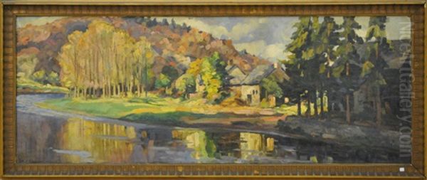 Soleil D'octobre Oil Painting by Modeste Jean Lhomme