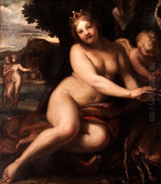 Sine Cerere Et Baccho Friget Venus (ohne Ceres Und Bacchus Friert Venus) Oil Painting by Pietro Liberi