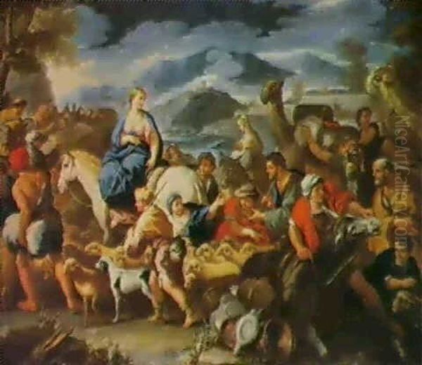 An Allegory Of Prudence Oil Painting by Pietro Liberi