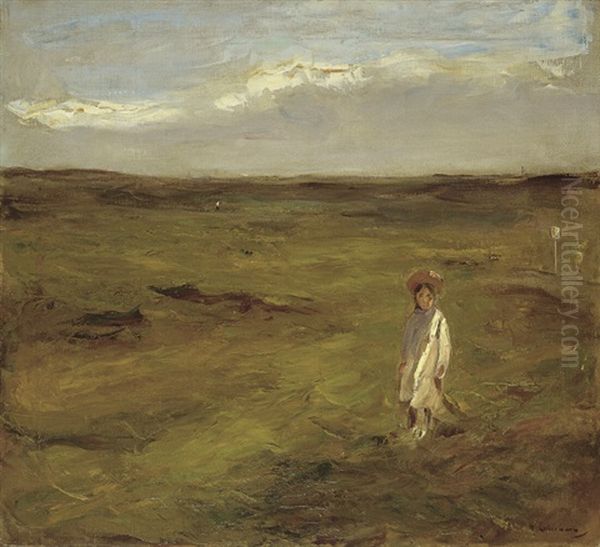 Kind In Den Dunen Oil Painting by Max Liebermann