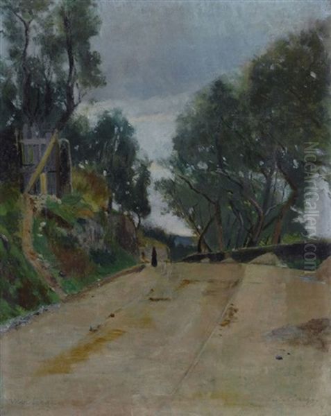 Strada Di Montelupo Oil Painting by Ulvi Liegi