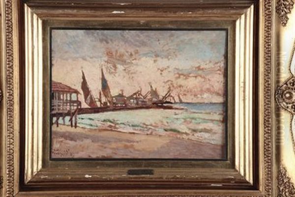 Porto Di Viareggio Oil Painting by Ulvi Liegi