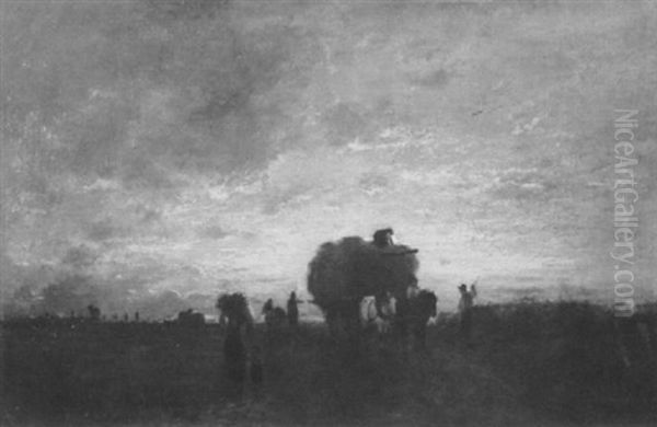 Erntezeit Oil Painting by Adolf Heinrich Lier