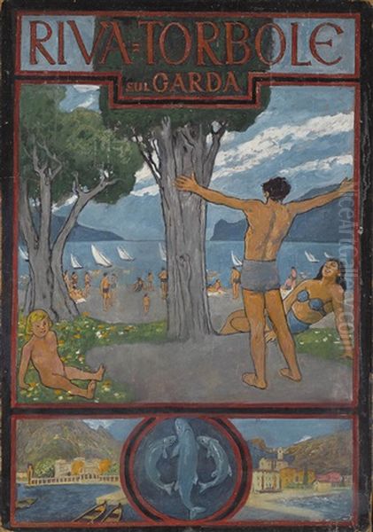 Riva-torbole Sul Garda Oil Painting by Hans Lietzmann