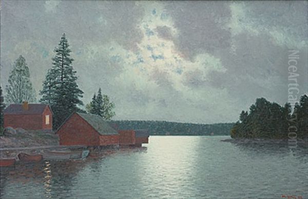 Motiv Fran Tuppsundet Oil Painting by Otto Lindberg