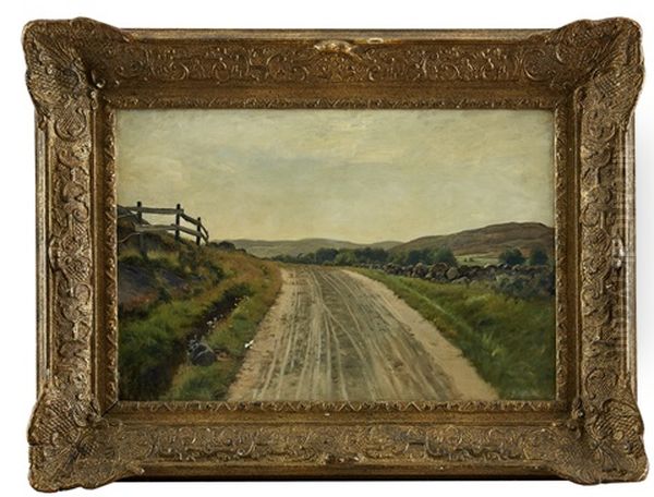 Vagen Till Skarvik Oil Painting by Berndt Adolf Lindholm