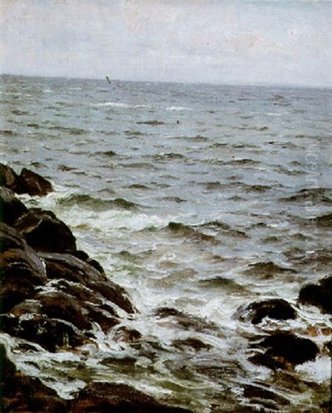 Den Ensamma Seglaren Oil Painting by Berndt Adolf Lindholm