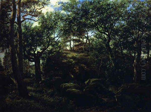 Sommargronska Oil Painting by Berndt Adolf Lindholm