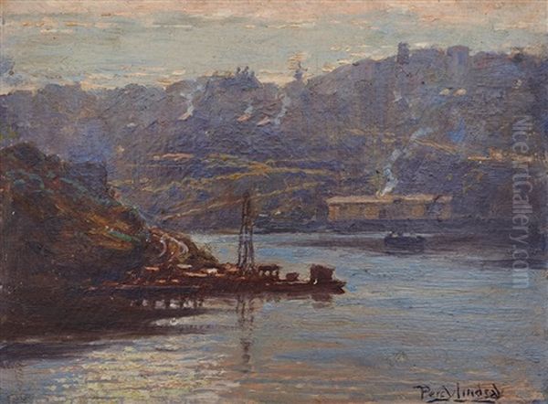 Berrys Bay Oil Painting by Perceval Charles (Percy) Lindsay