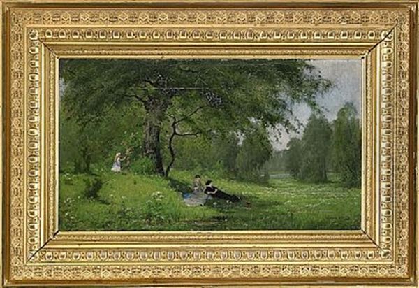 Utflykt I Det Grona Oil Painting by Arvid Mauritz Lindstroem