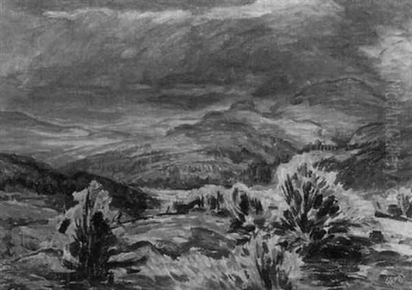 Bergige Landschaft Oil Painting by Karl Friedrich Lippmann