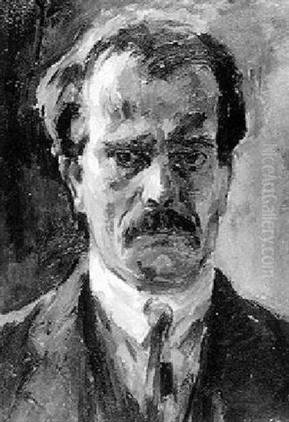 Selbstportrat Oil Painting by Karl Friedrich Lippmann