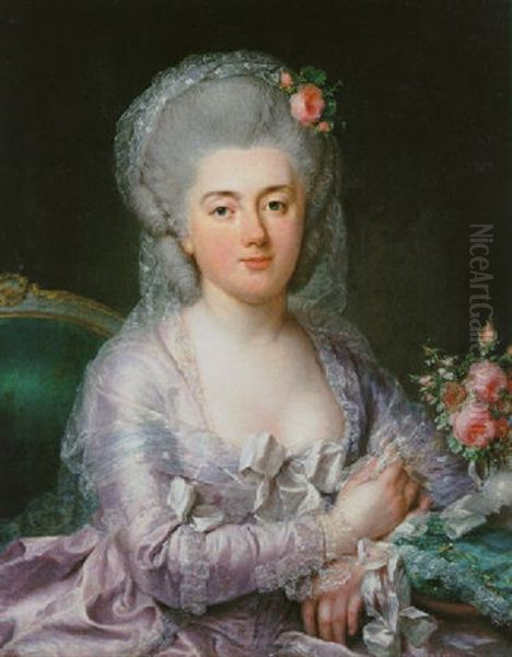 Bildnis Der Grafin Helene Von Der Schulenburg Oil Painting by Anna Dorothea Lisiewski
