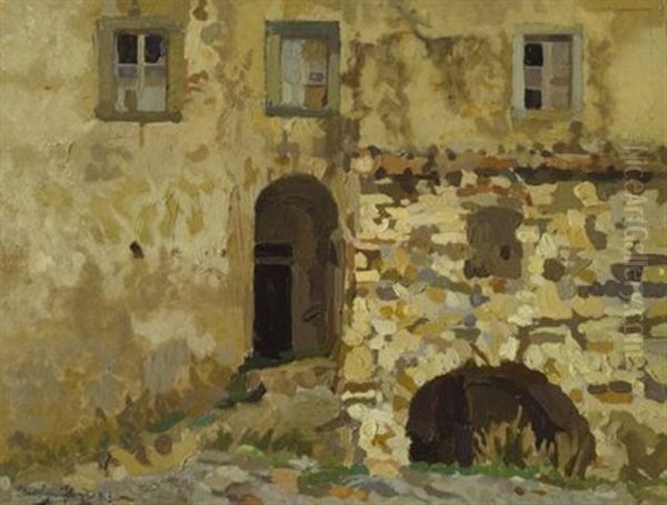 L'antica Casa Dal Muro Di Pietra Oil Painting by Llewelyn Lloyd
