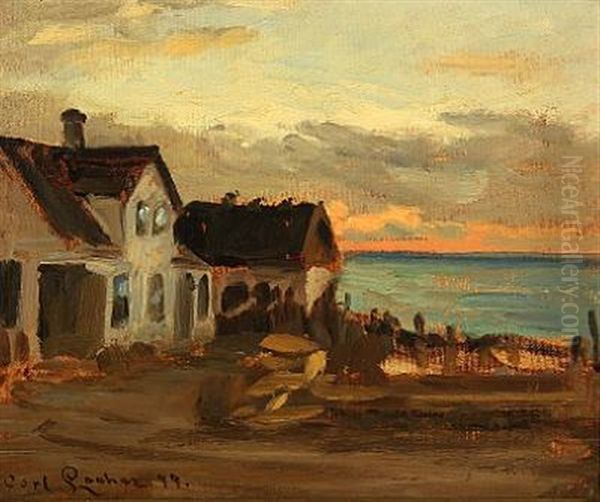 A House By The Sea Oil Painting by Carl Locher