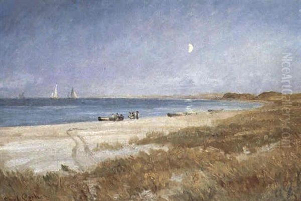 Sommerdag Ved Stranden, Skagen Oil Painting by Carl Locher