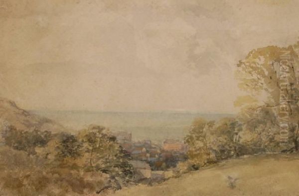 Extensive View Over Hastings Oil Painting by William James Bennett