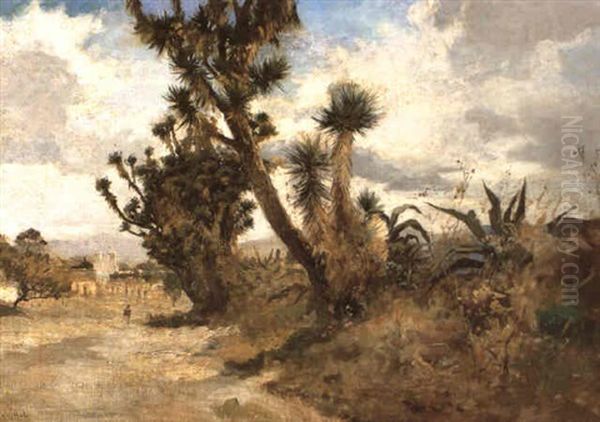 Entrando Al Pueblo Oil Painting by August Loehr