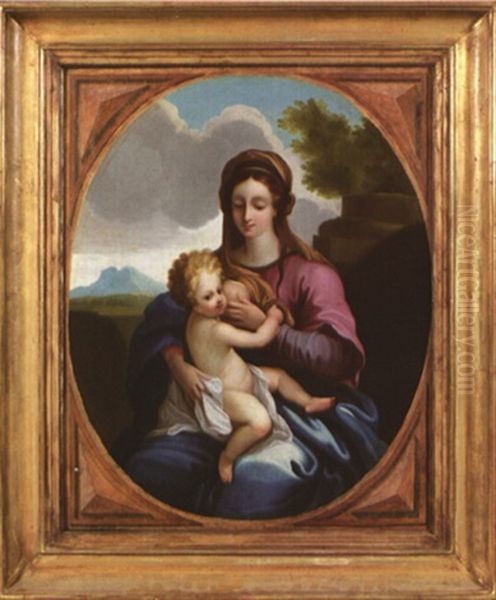 Vierge A L'enfant Oil Painting by Nicolas Pierre Loir