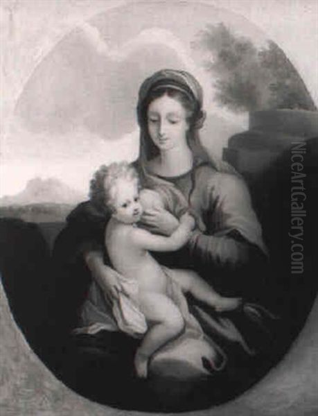 Vierge A L'enfant Oil Painting by Nicolas Loir