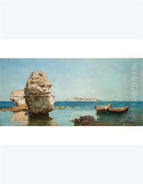 Veduta Siciliana Oil Painting by Francesco (Luigi) Lojacono
