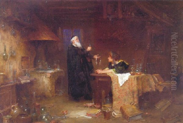 The Love Philtre Oil Painting by John Arthur Lomax