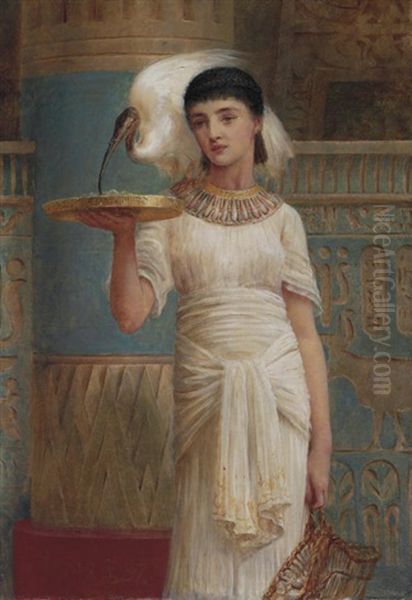 Alethe, Attendant Of The Sacred Ibis Oil Painting by Edwin Long