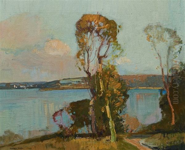 Narrabeen Lakes Oil Painting by Sydney Long